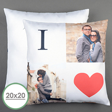 I love Herz Personalisierter Kissenbezug 50,8 x 50,8 cm