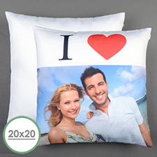 I love Personalisierter Kissenbezug 50,8 x 50,8 cm