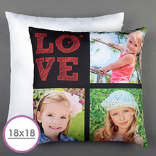 LOVE Rot Personalisierter Kissenbezug 45,7 x 45,8 cm