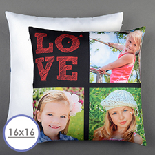 LOVE Rot Personalisierter Kissenbezug 40,6 x 40,6 cm