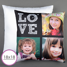 LOVE Gelb  Personalisierter Kissenbezug 45,7 x 45,8 cm