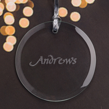 Erste Liebe Personalisieren mit Gravur Glas Rund Weihnachtsschmuck