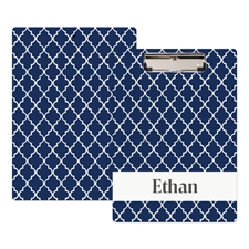 Navy Blau Kleeblatt Personalisiertes Klemmbrett