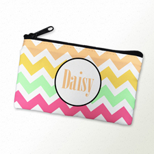 Bunte Wellen Schmicktäschchen Clutch Reißverschluß 10,2 x 17,8 cm Personalisieren
