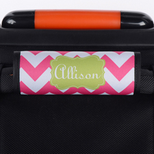 Wellen Pink Grün Personalisierter Kofferanhänger