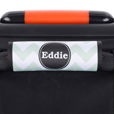 Wellen Aqua Schwarz Personalisiertes Kofferschild
