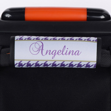 Hahnentritt Purple Personalisierter Kofferanhänger