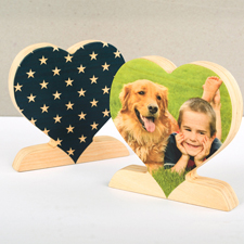 Sterne Träume Fotoherz aus Holz Personalisieren Geschenk