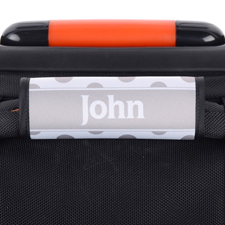Punkte Schwarz Grau Personalisiertes Kofferschild
