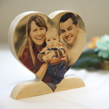 Für Mutter Fotoherz aus Holz Personalisieren