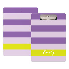 Streifen Purple Lila Personalisiertes Klemmbrett