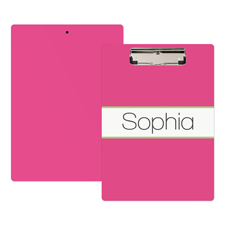 Pink Gestreiftes Personalisiertes Klemmbrett