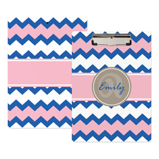 Wellen Blau und Pink Personalisiertes Klemmbrett