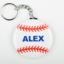 Baseball Schlüsselanhänger Rund Beide Seiten Personalisieren