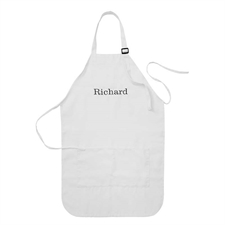 61 x 71 cm Schürze Stickerei Personalisieren Weiß