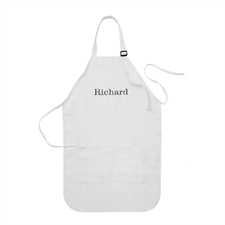 56 x 61 cm Foto-Schürze Stickerei Personalisieren Weiß