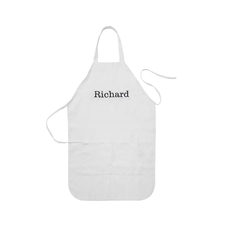 47 x 61 cm Schürze Stickerei Personalisieren Weiß