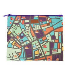 Lila Zipp Clutch Beide Seiten gleich Personalisieren 20,3 x 25,4 cm