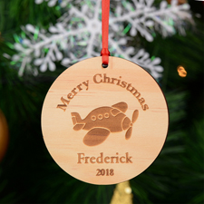 Flieger Personalisiert Gravierter Holzschmuck