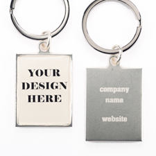 Schlüsselanhänger 36x32mm Metall mit Text Beidseitig Personalisieren Werbegeschenk