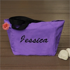 Personalisierte Baumwolltasche Lila