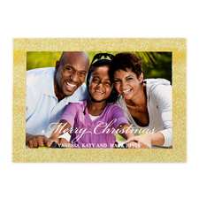 Weiße Weihnachten Gold Glitzer Personalisierte Foto Weihnachtskarte 127x178