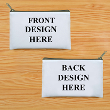 27,9 x 35,6 cm Vorne/Hinten unterschiedlich Personalisieren Makeup Grauer Reißverschluss