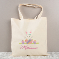 Girl Osterhase Budget Tasche Baumwolle Personalisieren