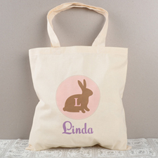 Osterhase Pink Budget Tasche Baumwolle Personalisieren