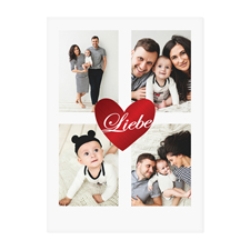 Herz Gold Metallbeschichtung Fotokarte Valentinstag Personalisieren 127x178