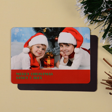 Fröhliche Weihnachten Fotomagnet, Rot