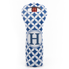 Navy Gitter  Weintasche aus Neopren Beide Seiten Personalisieren