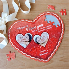 Personalisiertes Herzpuzzle Herzlichst