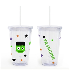 Doppelwand Acrylbecher Halloween Frankenstein Personalisieren