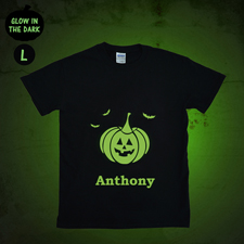 Leuchtendes T-Shirt Glow Personalisieren Baumwolle Größe L Large