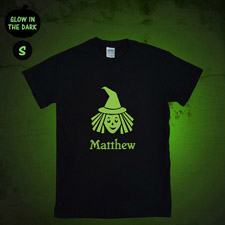 Leuchtendes T-Shirt Zauberlehrling Glow Personalisieren Baumwolle Größe S Small