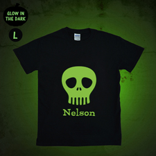 Leuchtendes T-Shirt Monster Glow Personalisieren Baumwolle Größe L Large
