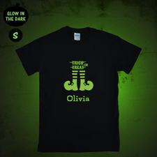 Halloween Leuchtendes T-Shirt Glow Personalisieren Baumwolle Größe S Small