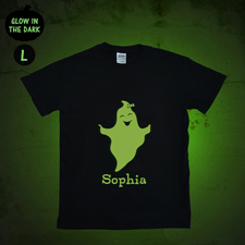 Leuchtendes T-Shirt Poltergeist  Glow Personalisieren Baumwolle Größe L Large