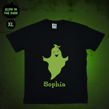Leuchtendes T-Shirt Poltergeist  Glow Personalisieren Baumwolle Größe XL