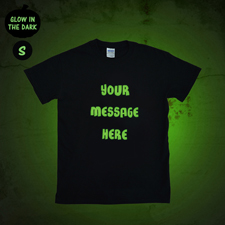 Meine Worte Grusel Leuchtendes Glow T-Shirt Personalisieren Baumwolle Größe S Small