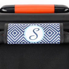Navy Ikat Kofferschild Personalisieren