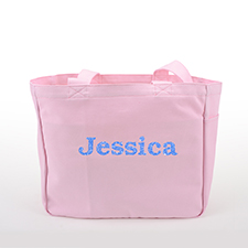 Glitzer Baumwolltasche Text Foto Personalisieren Accessoire Pink