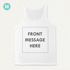 Maßgeschneidertes Vollfarb-Print Nachricht Unisex Tanktop (Nur vorne) (Mittel)