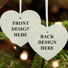 Custom Full Color Acrylic Ornament Heart Shape (2 Side)