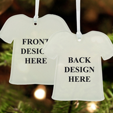 Custom Full Color Print Acrylic Ornament T Shirt Shape