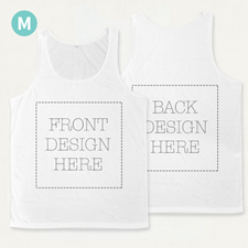 Maßgeschneidertes Vollfarb-Print Unisex Tanktop (Vorn und Hinten) (Mittel)