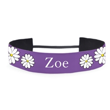 Gänseblümchen violett Stirnband für Mädchen Personalisieren 38 mm