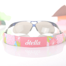 Monogramm Pink und Navy Sonnenbrillenband Personalisieren Neopren