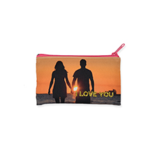 10,2 x 17,8 cm Glitzer Kosmetiktasche Beidseitig Personalisieren Reißverschluss hot pink